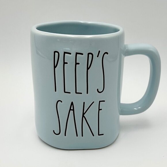 Rae Dunn Artisan Collection Peeps Sake Light Blue Ceramic Mug 12 Oz - Picture 6 of 8